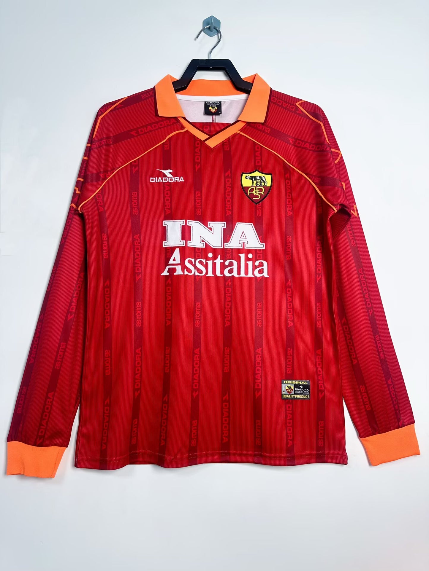 Roma 1999/00 Long Sleeve Home Shirt