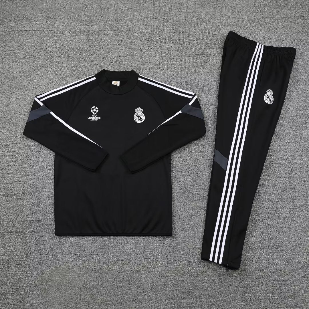 Real Madrid Champions League Tracksuit (Black)