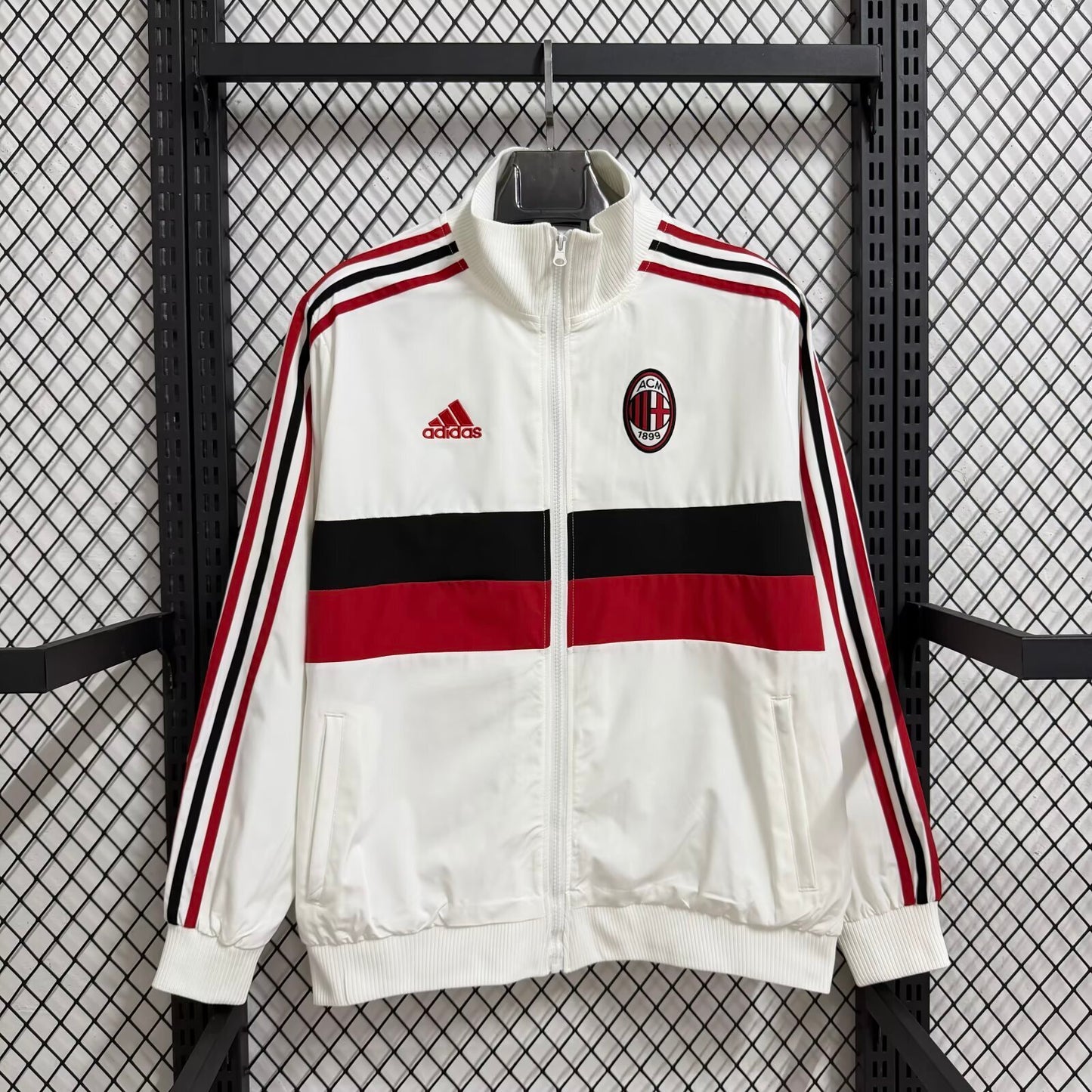 AC Milan Retro Windbreaker (White)