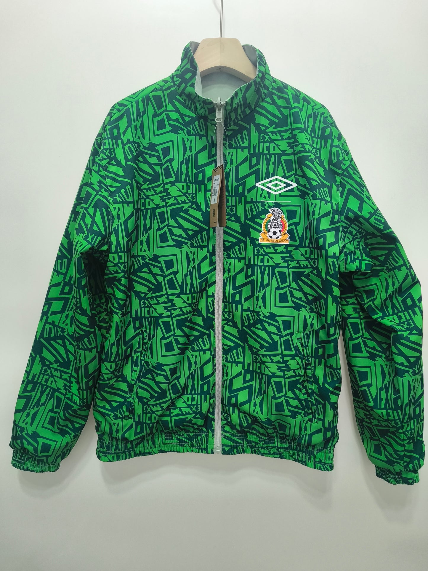 Mexico Reversible Windbreaker (Green and Grey)