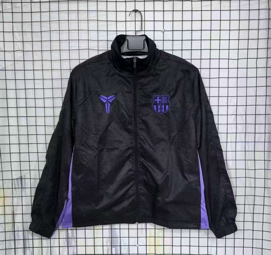 Barcelona Windbreaker (Black And Purple)
