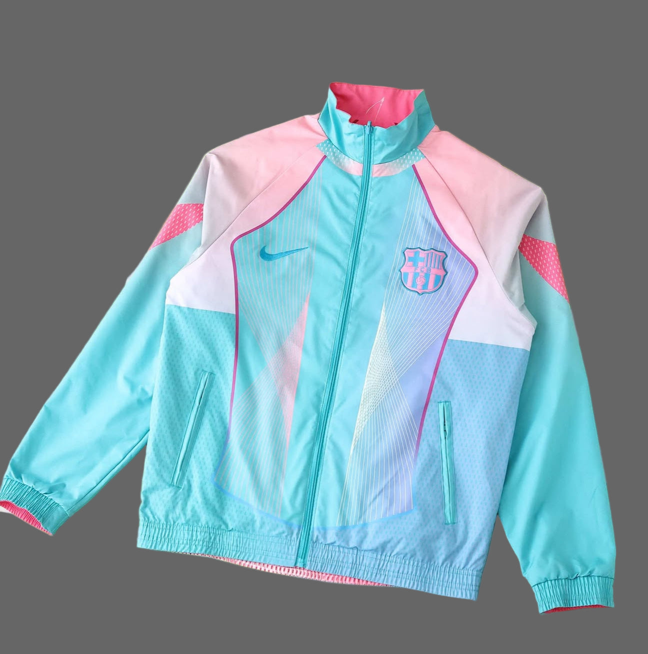 Barcelona Reversible Windbreaker (Pink)