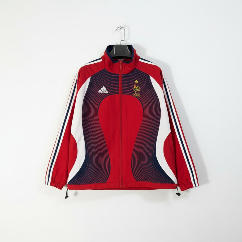 France Retro Windbreaker (Red)