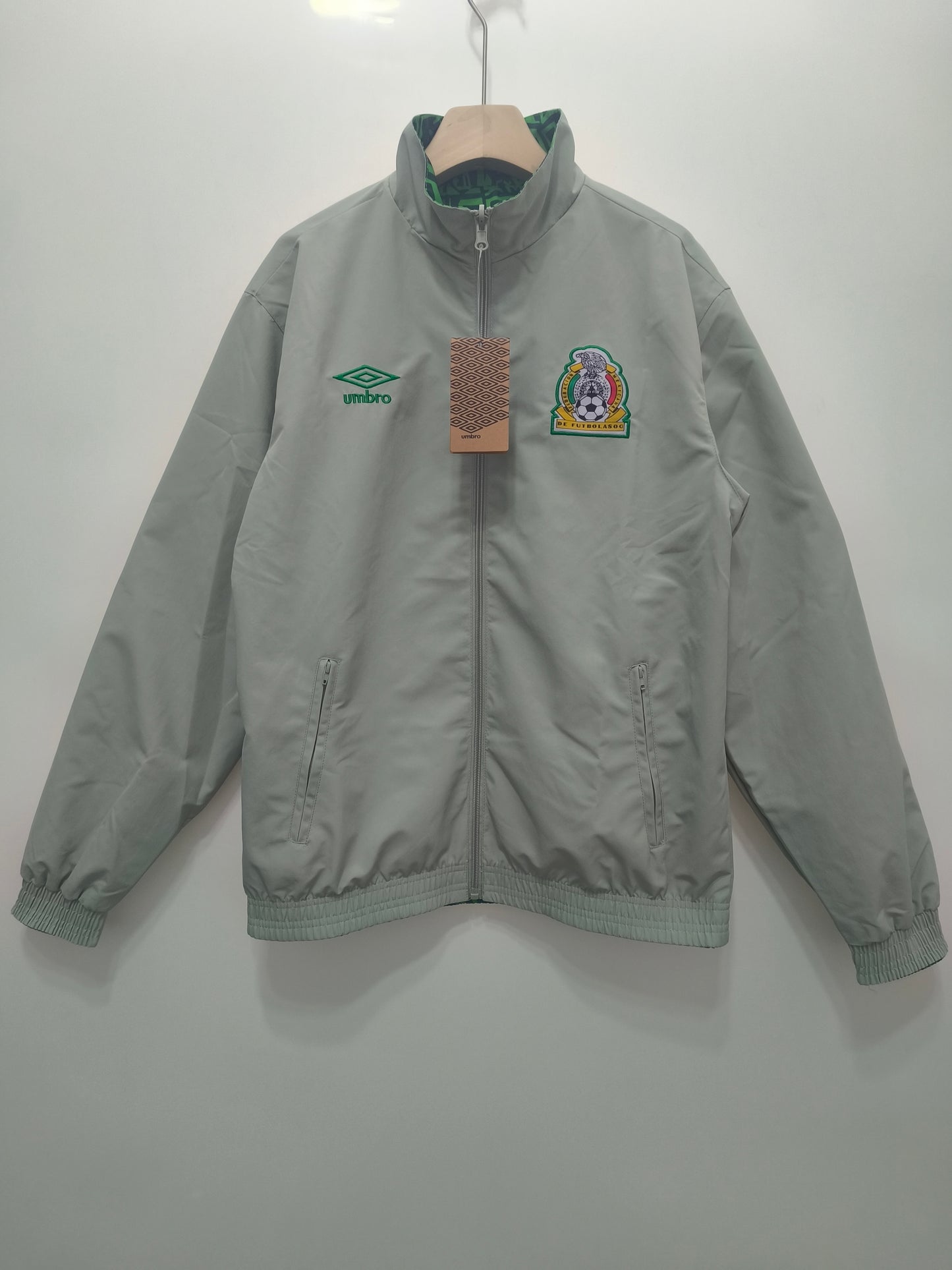 Mexico Reversible Windbreaker (Green and Grey)