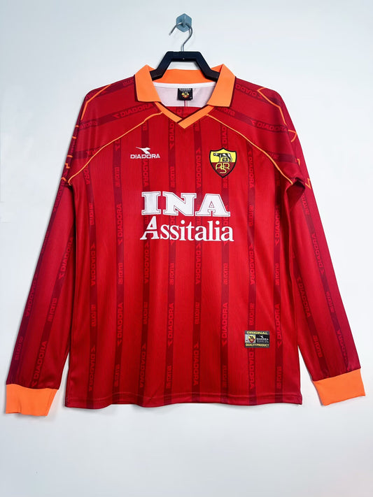 Roma 1999/00 Long Sleeve Home Shirt