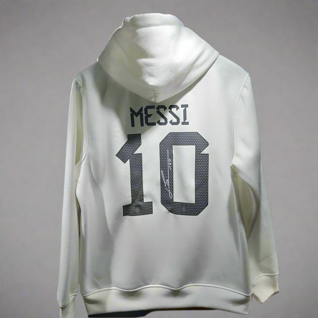 Argentina Signed Messi Hoodie (White)