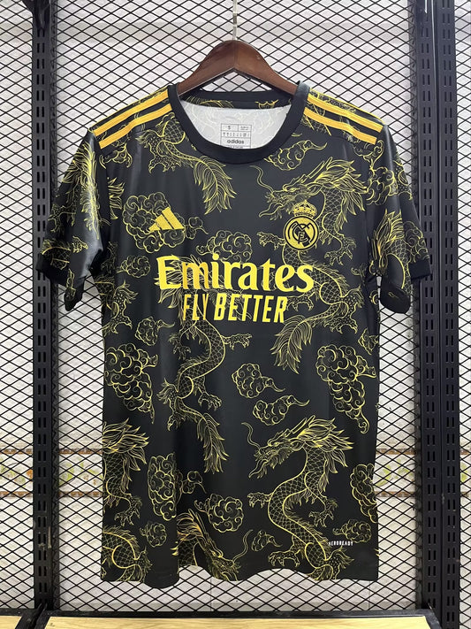 Real Madrid Dragon Shirt (Black and Yellow)