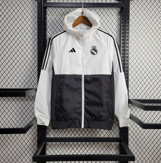 Real Madrid Windbreaker (Black And White)