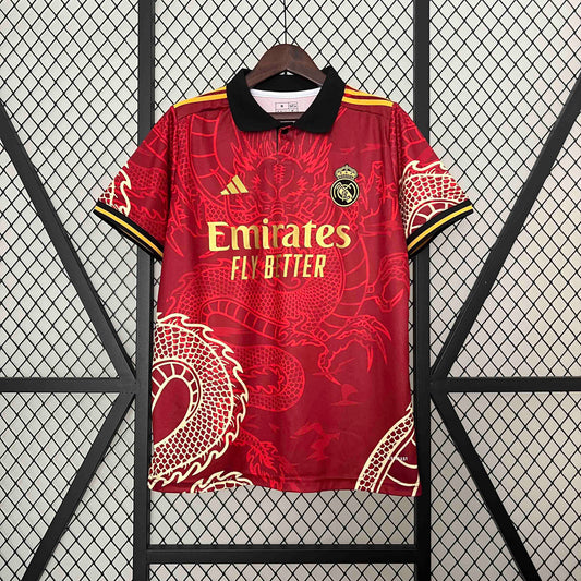 Real Madrid Burgundy Dragon Shirt