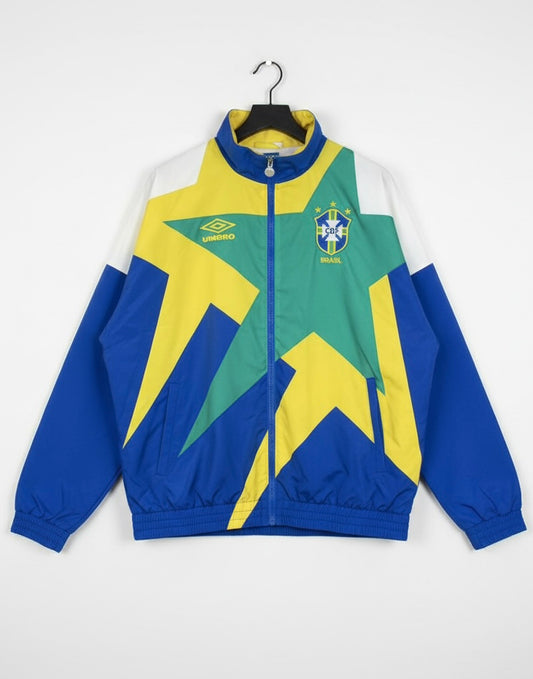 Brazil Retro Windbreaker (Blue and Yellow)