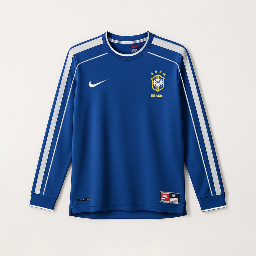 Brazil 1998 Long Sleeve Away Shirt
